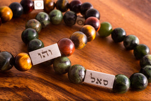 Image Title Prosperity Bracelet - Solid Silver & Rain-forest Jasper