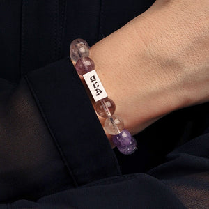 Healing Bracelet - Solid Silver and Super 7 crystal