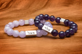 Prosperity Bracelet - Solid Silver and Purple Mauve Jade