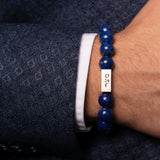 Freedom Bracelet - Solid Silver & Lapis Lazuli
